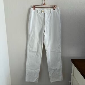 J Crew Vintage White Corduroy Ribbed Pants Straight Leg 6